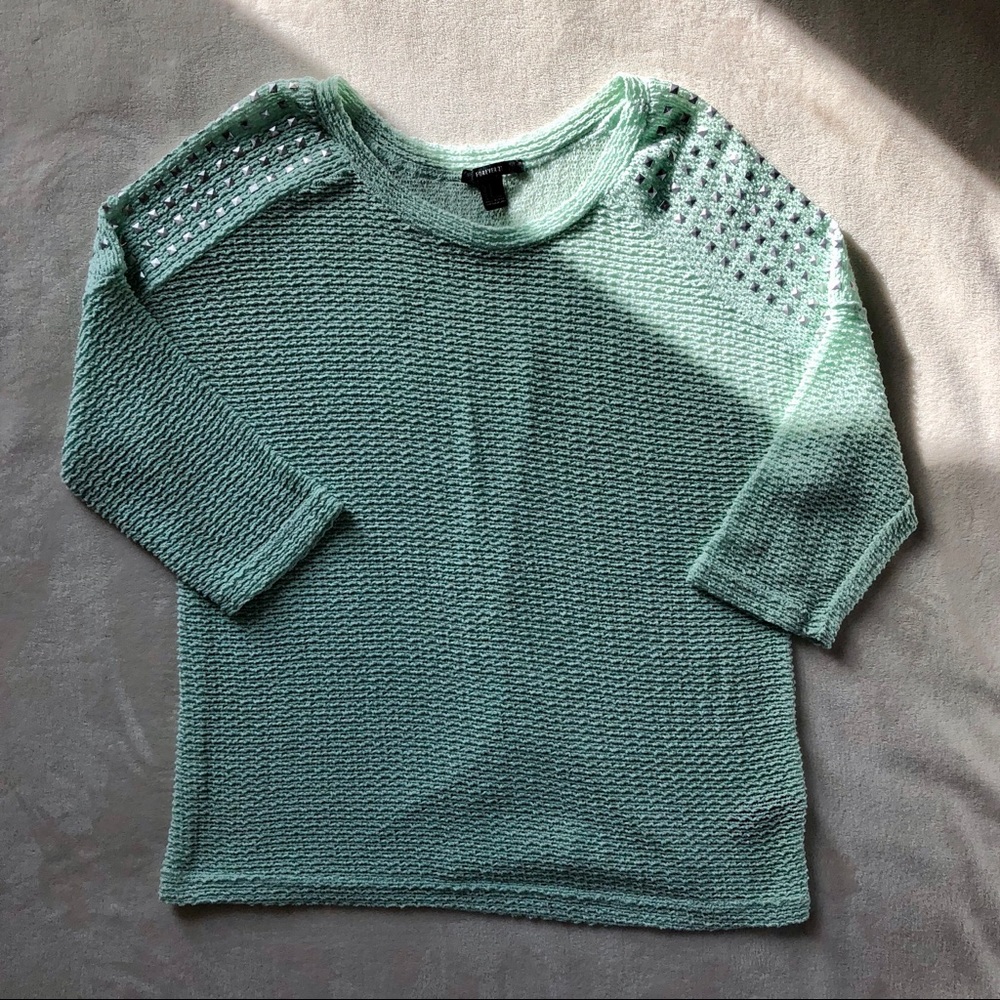 Mint Green 3Q Sleeve Sweater✨